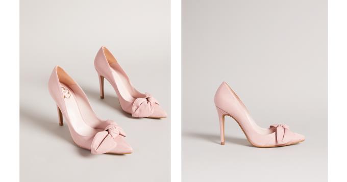 Chaussures à Talons Ted Baker Moire Satin Bow Court Rose Femme | CDX-76676459